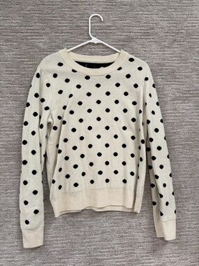 Gap Cream Polka Dot Crewneck Sweater - Women, size small